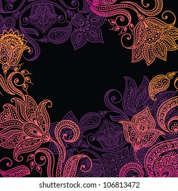 Fondo floral con adorno decorativo