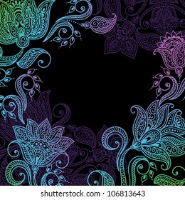 Floral pattern background with decorative ornament