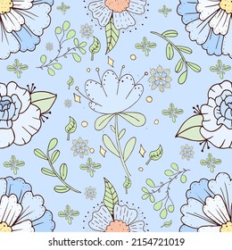 Floral pattern background Decorative wallpapaer Vector illustration