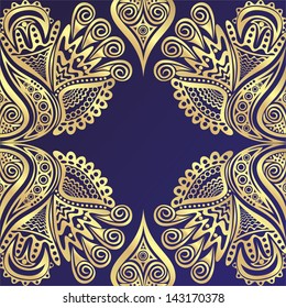 Floral pattern background design element abstract ornament vector illustration