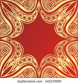 Floral pattern background design element abstract ornament vector illustration