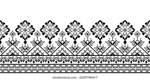 Floral pattern background. embroidery style. geometric shape. botanical natural style. flower design.