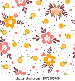 Floral Pattern Background Flower bouquets Vector