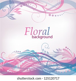 Floral pattern background in gentle coloring