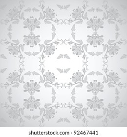 floral pattern, background grey