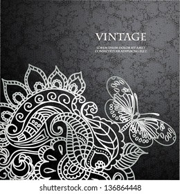 Floral pattern background with indian ornament. EPS10