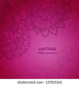 Floral pattern background with indian ornament. EPS10