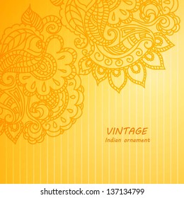 Floral pattern background with indian ornament. EPS10