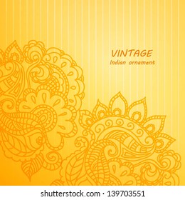 Floral pattern background with indian ornament. EPS10