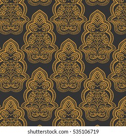 Floral pattern background with indian ornament