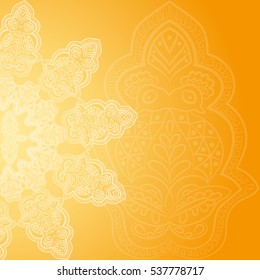 Floral pattern background with indian ornament
