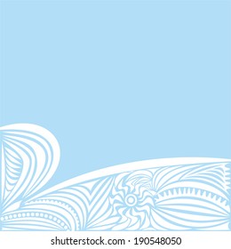 Floral pattern background invitation card vector illustration