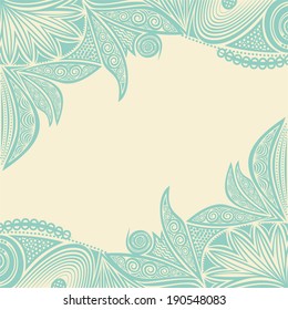 Floral pattern background invitation card vector illustration