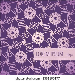 Floral Pattern background. For Invitation cards decoration. Eps10 vector  For Invitation cards decoration,  wrapping, textiles, paper.
