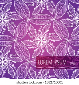 Floral Pattern background. For Invitation cards decoration. Eps10 vector