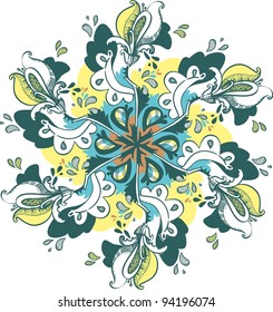 Floral pattern, background, lace.original hand draw line art ornate flower design.