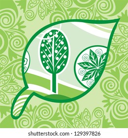 Floral pattern background leaf vector illustration