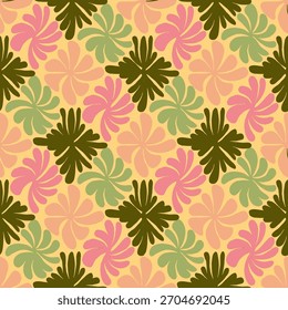 Plano De Fundo De Padrão Floral Com Pétalas Repetitivas Para Têxtil, Papel De Parede E Design Gráfico