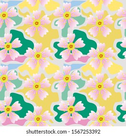Floral Pattern Background. Seamless Pattern With Floral Motifs able to print for cloths, tablecloths, blanket, shirts, dresses, posters, papers.
