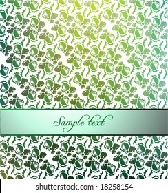 Floral pattern background with space for text