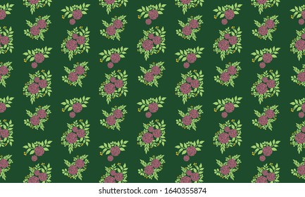 Floral pattern background for spring, with elegant of leaf and floral drawing.
