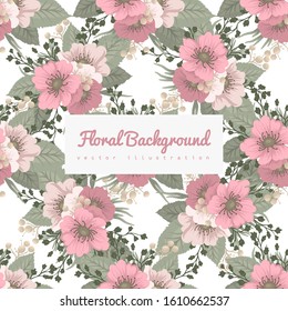 Floral pattern background - spring flowers