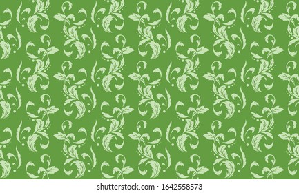 Floral pattern background for spring, with leaf and flower unique style design.