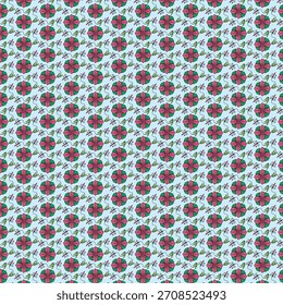 Fondo de patrón floral con flores estilizadas y hojas que se repiten sin problemas