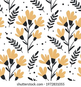 Floral pattern. The background is suitable for packaging, wrapping paper, print on fabric. 
