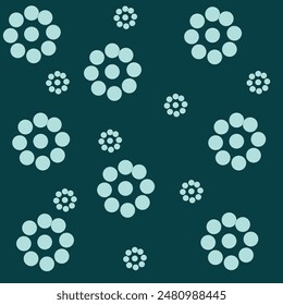floral pattern background vector background in green colour flower in light green