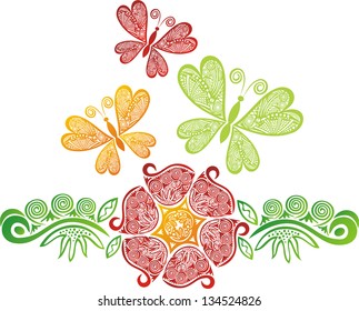 Floral pattern background vector illustration