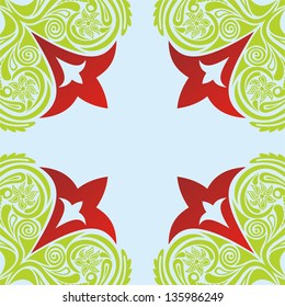 Floral pattern background vector illustration