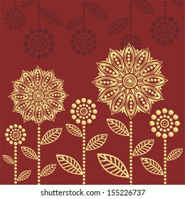 Floral pattern background vector illustration