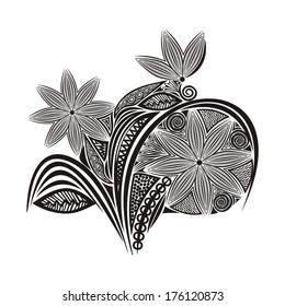 Floral pattern background vector illustration