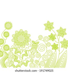 Floral pattern background vector illustration