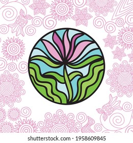 Floral pattern background. Vector illustration