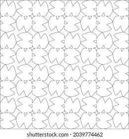 floral pattern background.Repeating geometric pattern from striped elements.  Black pattern. 