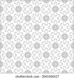 floral pattern background.Repeating geometric pattern from striped elements.  Black pattern. 