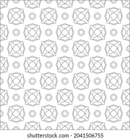 floral pattern background.Repeating geometric pattern from striped elements.  Black pattern. 