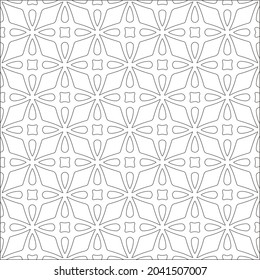 floral pattern background.Repeating geometric pattern from striped elements.  Black pattern. 