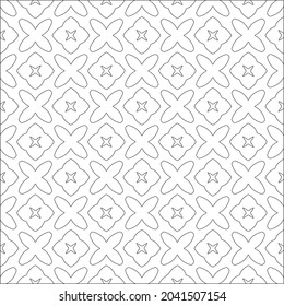 floral pattern background.Repeating geometric pattern from striped elements.  Black pattern. 