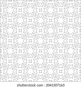 floral pattern background.Repeating geometric pattern from striped elements.  Black pattern. 