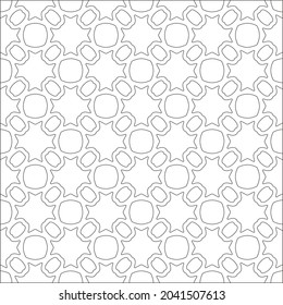 floral pattern background.Repeating geometric pattern from striped elements.  Black pattern. 