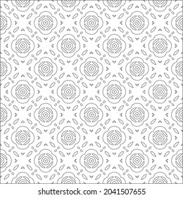 floral pattern background.Repeating geometric pattern from striped elements.  Black pattern. 