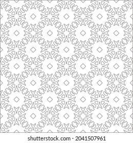 floral pattern background.Repeating geometric pattern from striped elements.  Black pattern. 