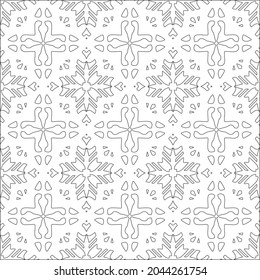 floral pattern background.Repeating geometric pattern from striped elements.  Black pattern. 