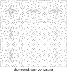 floral pattern background.Repeating geometric pattern from striped elements.  Black pattern. 