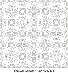 floral pattern background.Repeating geometric pattern from striped elements.  Black pattern. 