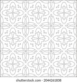 fondo de patrón floral.Patrón geométrico repetido a partir de elementos rayados.  Patrón negro. 