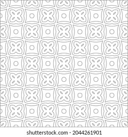 floral pattern background.Repeating geometric pattern from striped elements.  Black pattern. 